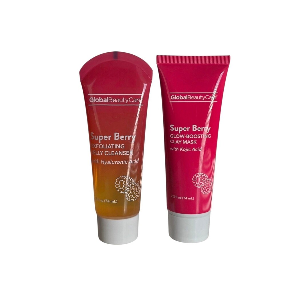 Global Beauty  Super Berry Exfoliating Jelly Cleanser & Glow-Boosting Clay Mask